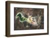 Satellite view of Lake Urmia in East Azerbaijan, Iran-null-Framed Photographic Print