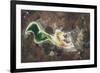 Satellite view of Lake Urmia in East Azerbaijan, Iran-null-Framed Photographic Print