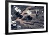 Satellite view of landscape, Borkou, Chad-null-Framed Photographic Print