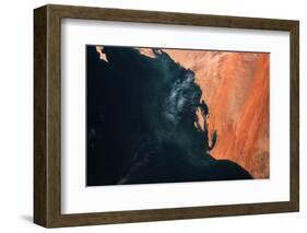 Satellite view of landscape, Michigan, USA-null-Framed Photographic Print