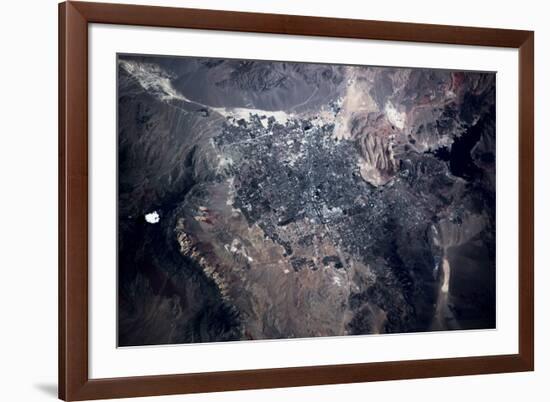 Satellite view of Las Vegas, Nevada, USA-null-Framed Photographic Print