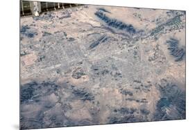 Satellite view of Las Vegas, Nevada, USA-null-Mounted Photographic Print