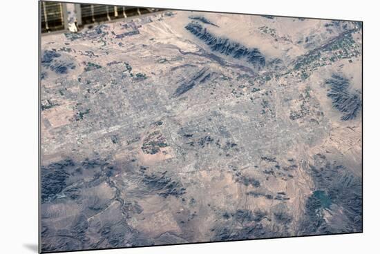 Satellite view of Las Vegas, Nevada, USA-null-Mounted Photographic Print