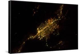 Satellite view of Las Vegas, Nevada, USA-null-Framed Stretched Canvas