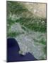 Satellite View of Los Angeles, California And Surrounding Area-Stocktrek Images-Mounted Photographic Print