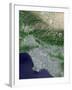 Satellite View of Los Angeles, California And Surrounding Area-Stocktrek Images-Framed Photographic Print