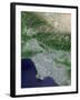 Satellite View of Los Angeles, California And Surrounding Area-Stocktrek Images-Framed Photographic Print