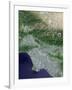 Satellite View of Los Angeles, California And Surrounding Area-Stocktrek Images-Framed Photographic Print
