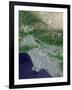 Satellite View of Los Angeles, California And Surrounding Area-Stocktrek Images-Framed Photographic Print