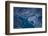Satellite view of Manhattan and surrounding area, New York City, New York State, USA-null-Framed Photographic Print