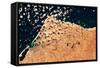 Satellite view of Mersa Matruh coastal town in Matrouh Governorate, Egypt-null-Framed Stretched Canvas