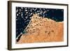 Satellite view of Mersa Matruh coastal town in Matrouh Governorate, Egypt-null-Framed Photographic Print