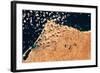 Satellite view of Mersa Matruh coastal town in Matrouh Governorate, Egypt-null-Framed Photographic Print