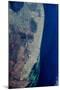 Satellite view of Miami City along Atlantic Coast, Florida, USA-null-Mounted Premium Photographic Print