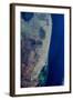 Satellite view of Miami City along Atlantic Coast, Florida, USA-null-Framed Photographic Print