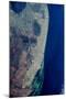 Satellite view of Miami City along Atlantic Coast, Florida, USA-null-Mounted Photographic Print