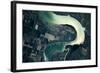 Satellite view of Missouri River, South Dakota, USA-null-Framed Photographic Print