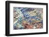 Satellite view of mountain range near Los Vilos, Coquimbo Region, Chile-null-Framed Photographic Print