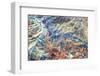 Satellite view of mountain range near Los Vilos, Coquimbo Region, Chile-null-Framed Photographic Print