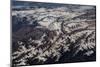 Satellite view of mountain range, The Himalayas, Punjab, Pakistan-null-Mounted Photographic Print