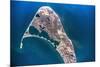 Satellite view of Nantucket Island, Cape Coad, Massachusetts, USA-null-Mounted Premium Photographic Print