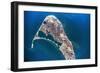 Satellite view of Nantucket Island, Cape Coad, Massachusetts, USA-null-Framed Photographic Print