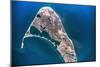 Satellite view of Nantucket Island, Cape Coad, Massachusetts, USA-null-Mounted Photographic Print
