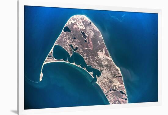 Satellite view of Nantucket Island, Cape Coad, Massachusetts, USA-null-Framed Photographic Print