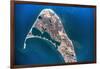 Satellite view of Nantucket Island, Cape Coad, Massachusetts, USA-null-Framed Photographic Print