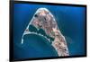 Satellite view of Nantucket Island, Cape Coad, Massachusetts, USA-null-Framed Photographic Print