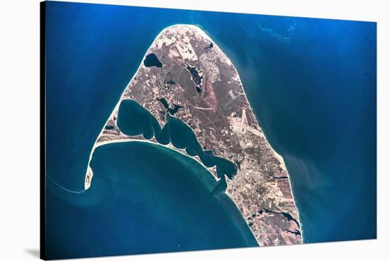 Satellite view of Nantucket Island, Cape Coad, Massachusetts, USA-null-Stretched Canvas