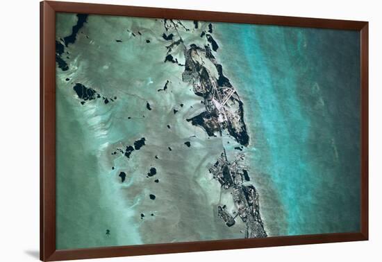 Satellite view of Naval Air Station, Key West, Florida, USA-null-Framed Photographic Print