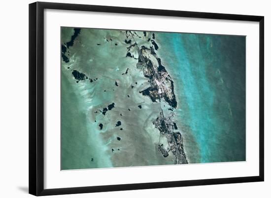 Satellite view of Naval Air Station, Key West, Florida, USA-null-Framed Photographic Print