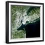 Satellite View of New York City-Stocktrek Images-Framed Photographic Print