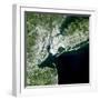 Satellite View of New York City-Stocktrek Images-Framed Photographic Print
