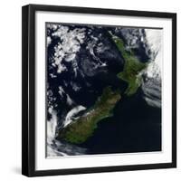 Satellite View of New Zealand-Stocktrek Images-Framed Photographic Print