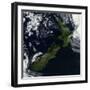 Satellite View of New Zealand-Stocktrek Images-Framed Photographic Print