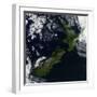 Satellite View of New Zealand-Stocktrek Images-Framed Photographic Print