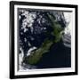 Satellite View of New Zealand-Stocktrek Images-Framed Photographic Print