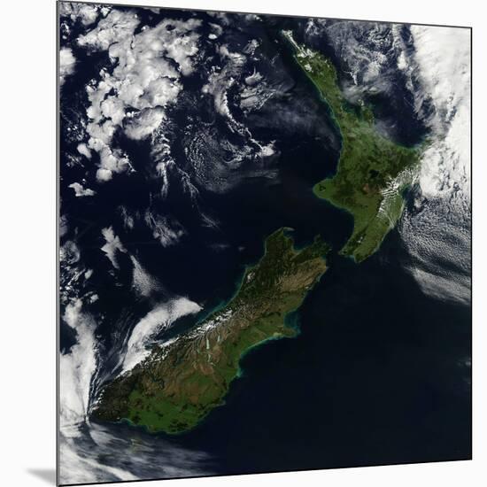 Satellite View of New Zealand-Stocktrek Images-Mounted Photographic Print