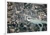 Satellite view of Niagara Falls, New York-Ontario, USA-Canada-null-Framed Photographic Print