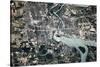 Satellite view of Niagara Falls, New York-Ontario, USA-Canada-null-Stretched Canvas