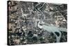 Satellite view of Niagara Falls, New York-Ontario, USA-Canada-null-Stretched Canvas