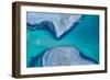 Satellite view of North Aral Sea, Karandy Region, Kazakhstan-null-Framed Photographic Print