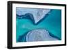 Satellite view of North Aral Sea, Karandy Region, Kazakhstan-null-Framed Photographic Print