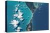 Satellite view of North Eleuthera Island, Bahamas-null-Stretched Canvas