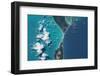 Satellite view of North Eleuthera Island, Bahamas-null-Framed Photographic Print
