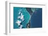 Satellite view of North Eleuthera Island, Bahamas-null-Framed Photographic Print