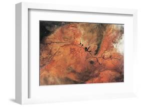 Satellite view of Novajo Nation Reservation and Lake Powell, Grand Canyon, Arizona, USA-null-Framed Photographic Print