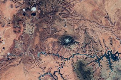 Grand Canyon Satellite View Satellite View Of Novajo Nation Reservation And Lake Powell, Grand Canyon,  Arizona, Usa' Photographic Print | Allposters.com